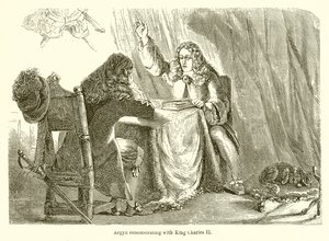 Argyll protestiert bei König Karl II. von English School
