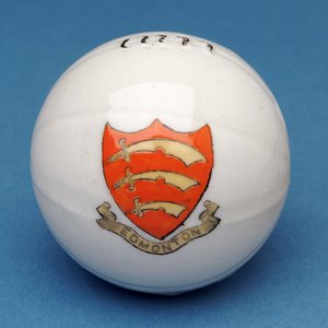 Wappen-Souvenir-Miniaturfußball mit Übertragung des Edmonton Wappens
