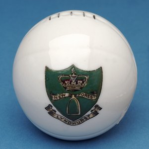 Wappen-Souvenir-Miniaturfußball mit Übertragung des Lyndhurst, New Forest Wappens