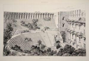 Aspendu - Innenansicht des Theaters, aus "The Principal Ruins of Asia Minor", veröffentlicht 1863 (Lithografie)