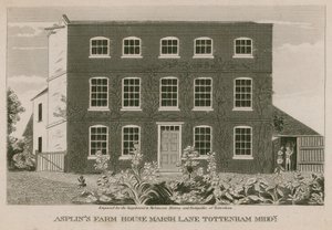 Asplins Bauernhaus, Marsh Lane, Tottenham, London von English School