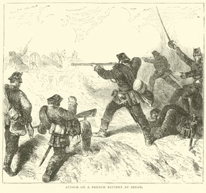 Angriff auf eine französische Batterie bei Sedan, September 1870 von English School
