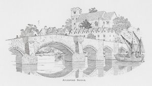 Aylesford-Brücke (Lithografie) von English School
