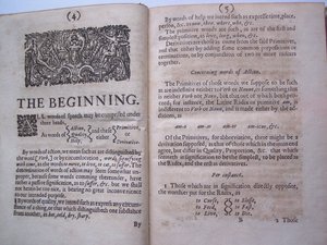 Seiten aus The ground-work, or foundation laid, (or so intended) for the framing of a new perfect language: and an universal or commonwriting von Francis Lodowyck, veröffentlicht in London, 1652