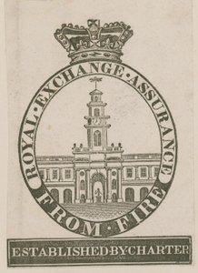 Abzeichen der Royal Exchange Assurance gegen Feuer von English School
