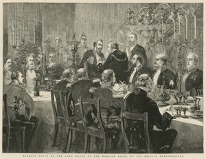 Bankett des Lord Mayor im Mansion House von English School