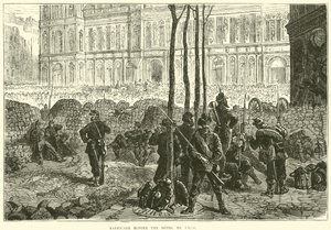 Barrikade vor dem Hôtel de Ville, März 1871 von English School