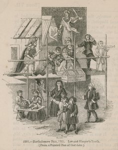 Bartholomäus-Jahrmarkt, 1721; Lee und Harpers Bude von English School