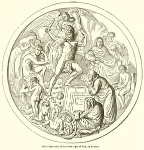 Basrelief der sieben Lebensalter des Menschen, von Behnes von English School