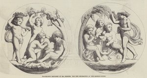 Basreliefs entworfen von Herrn Henning zur Dekoration des Mansion-House von English School