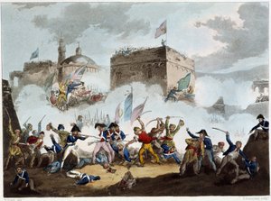 Schlacht von Saint John of Acre, 8. Mai 1799 - in "Die Napoleonischen Kriege" von Sutherland, Dubourg, London, gedruckt von Jenkins von English School