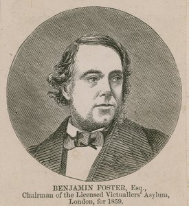 Benjamin Foster, Vorsitzender des Licensed Victuallers Asylum, London, 1859