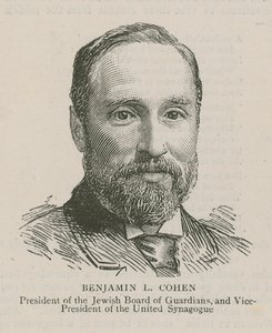 Benjamin L. Cohen, Präsident des jüdischen Vormundschaftsrates und Vizepräsident der United Synagogue von English School