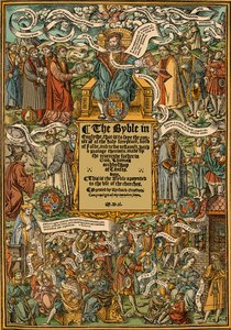 Bibel - Titelseite von English School
