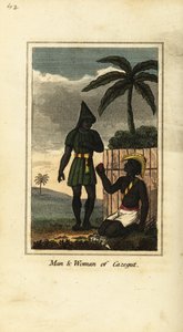 Bijogos Mann und Frau von Cazegut (Bissagos-Inseln, Guinea-Bissau, Westafrika)