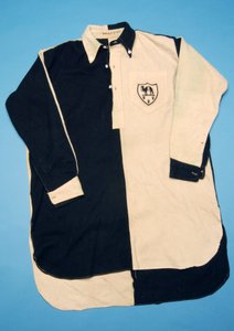 Schwarz-weißes Fußballtrikot, 1930er von English School
