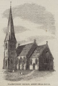 Blackfordby Kirche, Ashby-de-la-Zouch (Gravur) von English School