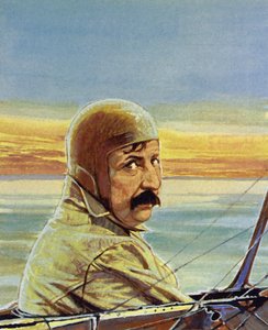 Blériot musste das Flugzeug in einer geraden Linie halten von English School