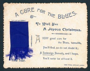 Blauer Schal, Weihnachtskarte