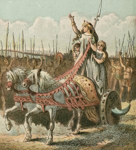 Boudicca und ihre Armee von English School
