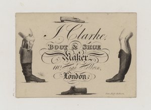 Schuhmacher, J Clarke, Visitenkarte von English School