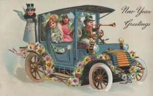 Britische Neujahrskarte von English School