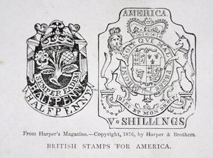 Britische Briefmarken für Amerika von English School