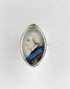 Brosche mit Porträt von König George III. von English School