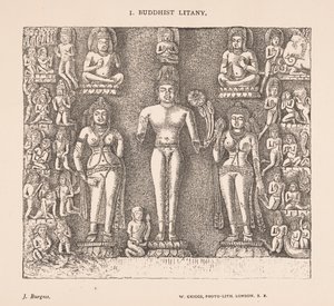 Buddhistische Litanei, aus Die Höhlentempel von Indien von James Fergusson und J. Burgess von English School