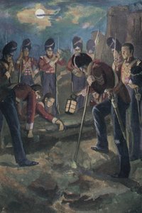 Begräbnis von General Sir John Moore nach der Schlacht von Corunna, Spanien, Napoleonische Kriege, 1809