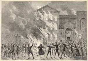 Brand von Newgate, nach einem zeitgenössischen Druck von English School