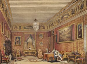 Byrons Zimmer im Palazzo Mocenigo, Venedig von English School