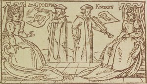John Knox und Christopher Goodman halten eine Rede vor Mark Queen of Scots