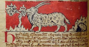 Ziege, aus Bestiarium von English School