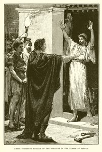 Caesar bemächtigt sich des Schatzes im Tempel des Saturn von English School