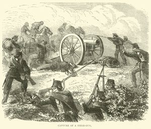 Eroberung einer Feldkanone, Oktober 1870 von English School