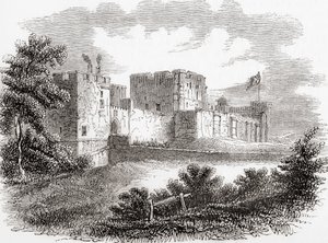 Carlisle Castle, Carlisle, Cumbria, England im 19. Jahrhundert, aus Old England: A Pictorial Museum, veröffentlicht 1847 von English School