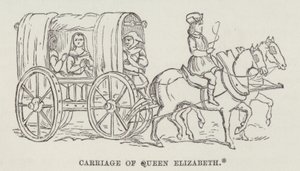 Kutsche von Königin Elizabeth (Gravur) von English School