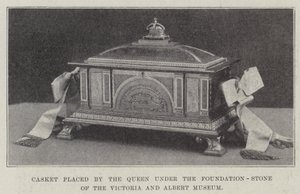 Schrein, den die Königin unter dem Grundstein des Victoria and Albert Museums platzierte von English School