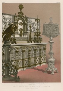 Gusseisernes Altarteil und Lesepult von Barbezet und Co, Paris von English School