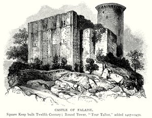 Schloss Falaise (Gravur) von English School
