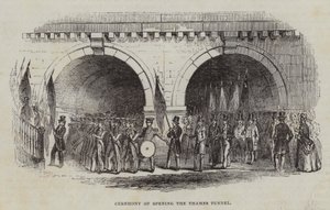 Eröffnungszeremonie des Thames-Tunnels, 1843 von English School