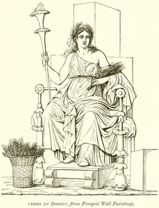 Ceres (oder Demeter, aus Pompeji-Wandmalerei) von English School
