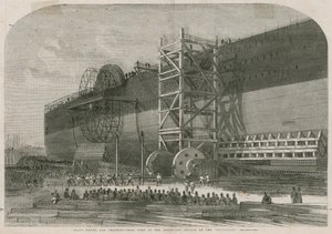 Kettentrommeln und Kontrollausrüstung, die beim Startversuch des Leviathan verwendet wurden von English School