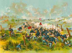 Angriff amerikanischer Truppen auf den San Juan Hill, 1. Juli 1898