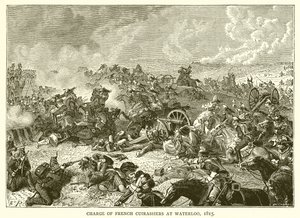 Angriff der französischen Kürassiere bei Waterloo, 1815