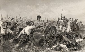 Angriff der Highlander vor Cawnpore unter General Havelock, aus 