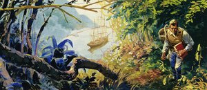 Charles Darwin war an Bord der HMS Beagle, als sie die Küste Südamerikas erkundete von English School