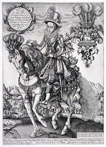 Karl I. als Prinz von Wales zu Pferd, aus 