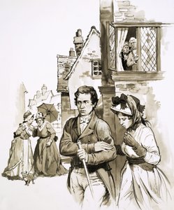 Charles Lamb und seine Schwester wurden durch lokalen Klatsch von einer Unterkunft zur anderen getrieben von English School